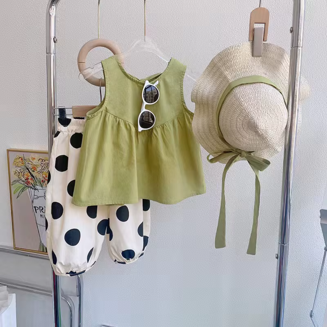 Conjunto Niña Verde Oliva